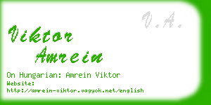 viktor amrein business card